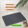 Splash-Proof Cat Litter Mat with double-layer trap system for litter control