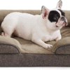 Orthopedic dog sofa bed in grey, size Large