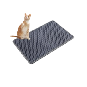 Splash-Proof Cat Litter Mat with double-layer trap system for litter control