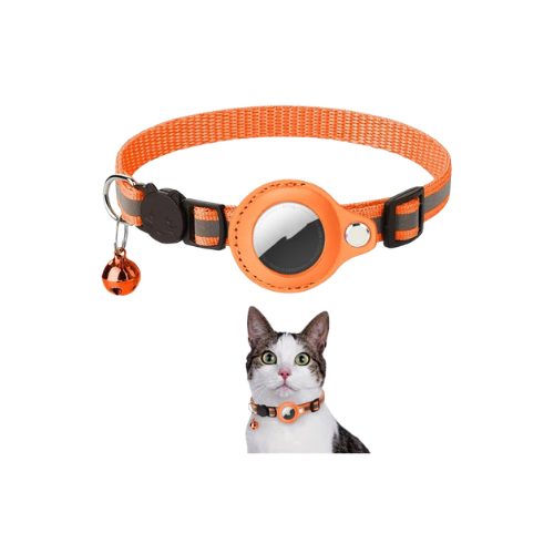 #1 Best Reflective Waterproof  Collar with AirTag Holder – Secure & Stylish Tracking for Pets