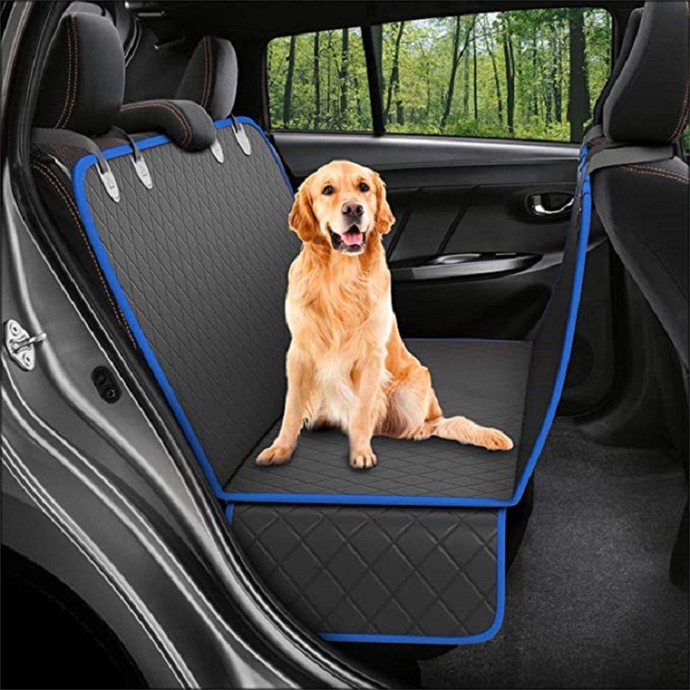 Dog Car Seat Cover with Mesh Window & Safety Protector – Waterproof, Non-Slip Hammock for Travel